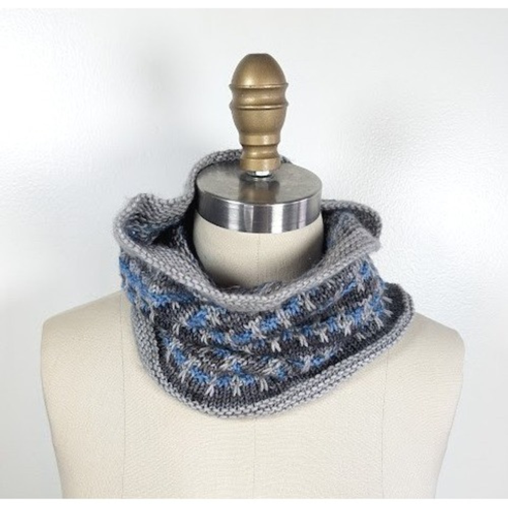 Hand Knit Cowl Neck Warmer Tube Snood One Size Infinity Scarf Boho Lightweight